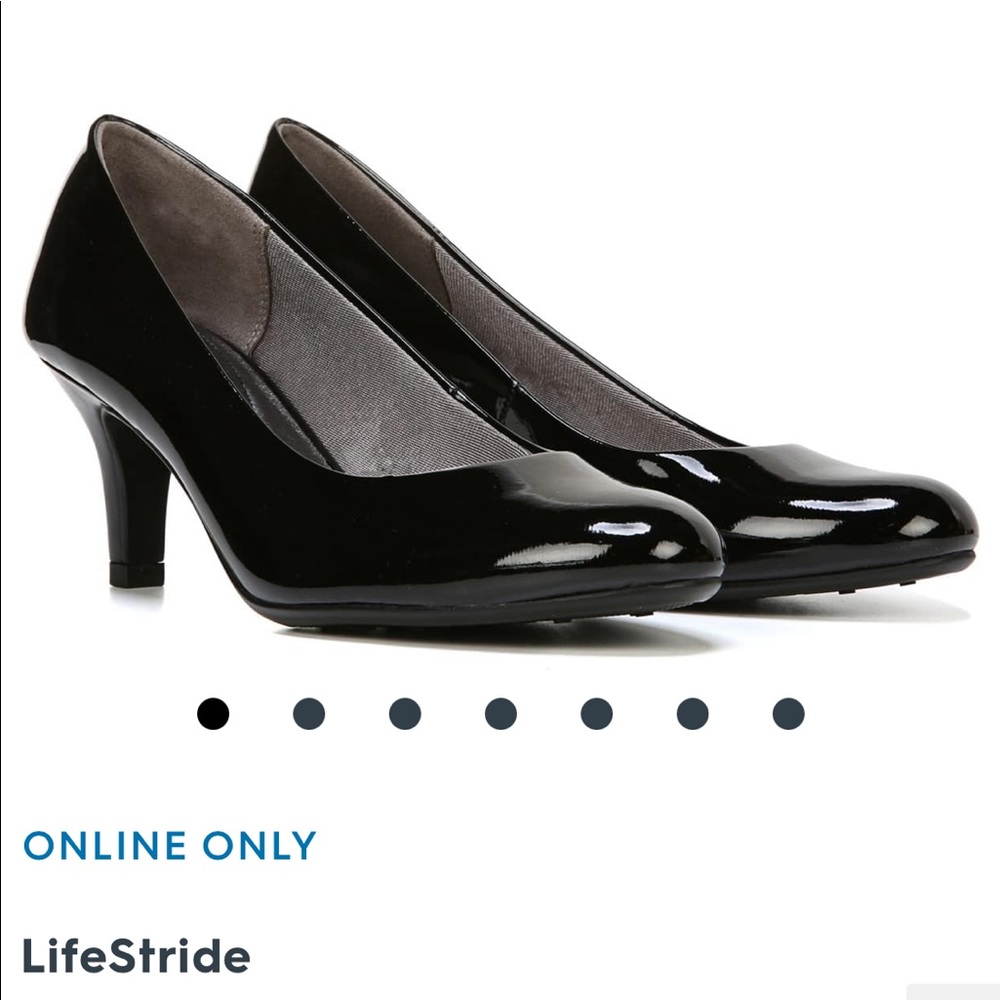 Women’s LifeStride Parigi Black Patent Heels Pumps Size 5M